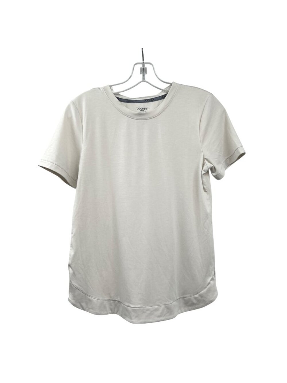 JOCKEY Womens T-Shirt Crew Neck Oyster Size Small